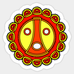 Taino Indian Sun Petroglyph Sticker